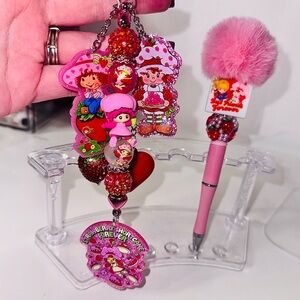 Strawberry Shortcake Pen & Bag Charm Set